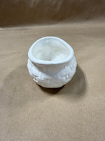 Small White Woven Basket Style Sugar Dish