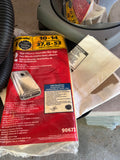 Shop Vac, 12 Gallon, with Bin of Hoses and Filter Bags, Powers on