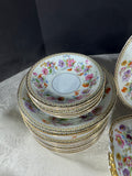 46-Piece Czechoslovakia CZE107 Floral China Set