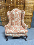 Cream/Terra Cotta Colored Wing Back Chair, 2 Available, PRICED INDIVIDUALLY, $165 each