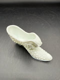 Milk Glass Fenton Shoe With Cat