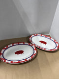Williams-Sonoma Red White And Blue Pig Platter // 2 Sets Available // *** PRICED INDIVIDUALLY ***