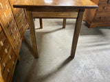Oak Library Table with Drawer