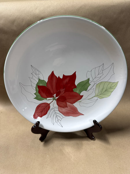 Watercolor Block Bernarda Poinsettia Platter