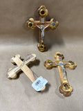 Olive Wood Cross With Essence from The Holy Land - Lot Of 3 (G)