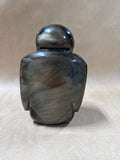 Sitting Black Obsidian Onyx Aztec Figure