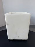 Labrazel Italian Heavyweight Alabaster Waste Basket