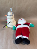 Snowman Holding Lights / Plush Santa