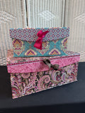 Pair of Paisley Decorative Storage Boxes