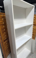 B- White Particle Board Bookcase with 4 Shelves