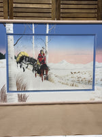 Winter Visitors Print by Cherokee Artist; Donald Vann - Signed