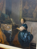 Vintage Seated Lady at Virginal Print by Johannes Vermeer