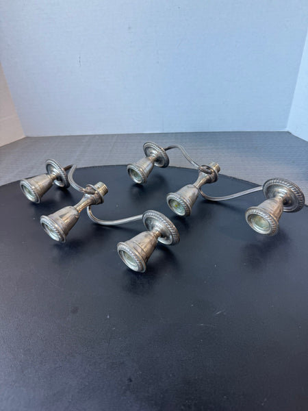 Pair of Alvin Sterling Silver Weighted 2-Arm Candelabra Extenders