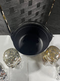 Plastic Cauldron with  (4) Plastic Skeleton Heads