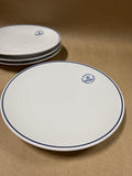 Royal Copenhagen Blue Fluted Dessert Plates #729 - Set Of 4 (F)