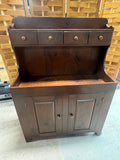 Antique Primitive Step-Back Dry Sink Hutch