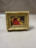 Gold Ornate Framed Raspberries And Bee Still Life Miniature Print (A)