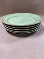 Set Of 5 Pottery Barn Cambria Green Mint Green Dinner Plate