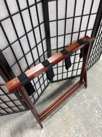 Slim Dark Wooden Folding Luggage Rack