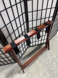 Slim Dark Wooden Folding Luggage Rack