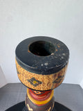 Bohemian Hand Painted XL Vintage Wooden Candle Holder (B)