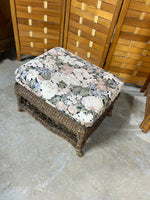 Wicker Ottoman with Cushion
