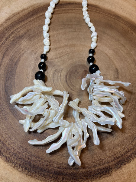 Shell Statement Bib Necklace