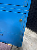 Blue Metal File Cabinet, 4 Drawers, with Key***HEAVY ITEM***READ DETAILS ON PICK UP POLICY***