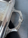 5-Piece Vintage Silver Plate Tea Set with WM Rogers Evandale Tray