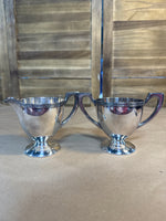 Benedict Silver Plate Creamer And Sugar