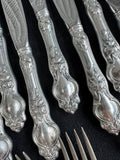 67-Piece RW&S Wallace Violet Vintage Sterling Silver Flatware Set