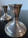Pair of Empire Sterling Silver Weighted Candlesticks