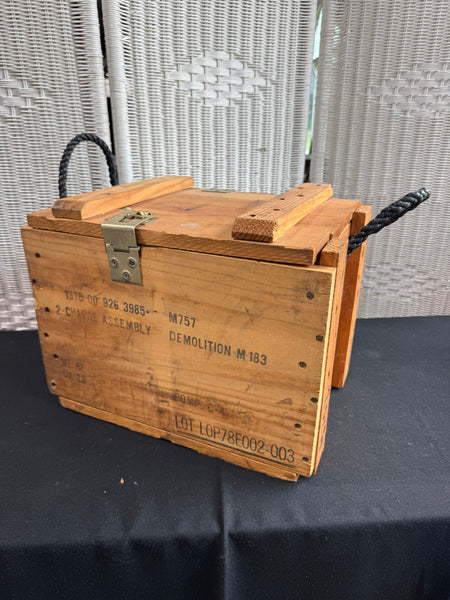(A) Vintage Military Demolition Materials Wooden Crate