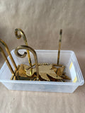 Brass Holiday Stocking Holders - 5 Pieces