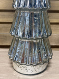 Mercury Glass Tree Pillar Candle Holder