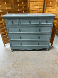 Pale Blue Painted Narrow Dresser/Console Cabinet
