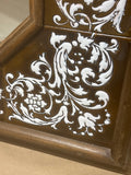 Brown & White Tile Mirror / Heavy