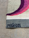 Handmade Tufted Rug, "PEGANN", 60"x60"