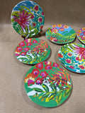 Isaac Mizrahi Melamine Tropical Style Appetizer Plates - 6 (B)