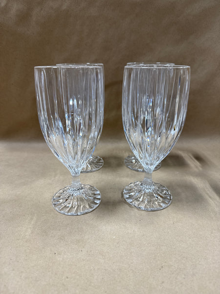 Set of 4 Mikasa Park Lane Crystal Iced Tea Goblets // 2 Sets Available // **** PRICED INDIVIDUALLY ****