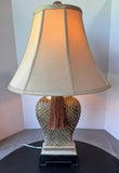 Textured Resin Table Lamp with Tassel Accent (WORKS)