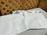 Black & White Fabric Placemats, Set of 12