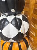 Painted Stacked Halloween Outdoor Pumpkins (A)
