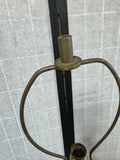 Black & Gold Floral Toleware Vintage Brass Floor Lamp (NEEDS REWIRING)