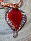 Glass Pendant on Ribbon Necklace