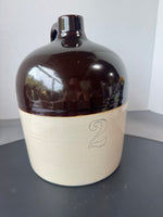 2-Gallon Two-Tone Vintage Stoneware Jug