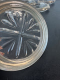 6-Piece F.B. Rogers Sterling Silver & Pressed Glass Coasters