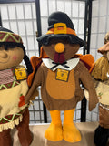 Indian/Turkey/Fall Decor Lot B, Set of 5 Porch Greeters, 26"H.