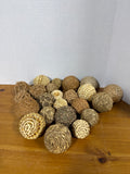 Small Straw And Twine Orbs Lot - 23 Orbs