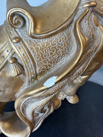 Mid Century Modern Gilded Heavyweight Trojan Horse Sculpture AS IS (READ DESCRIPTION CAREFULLY)